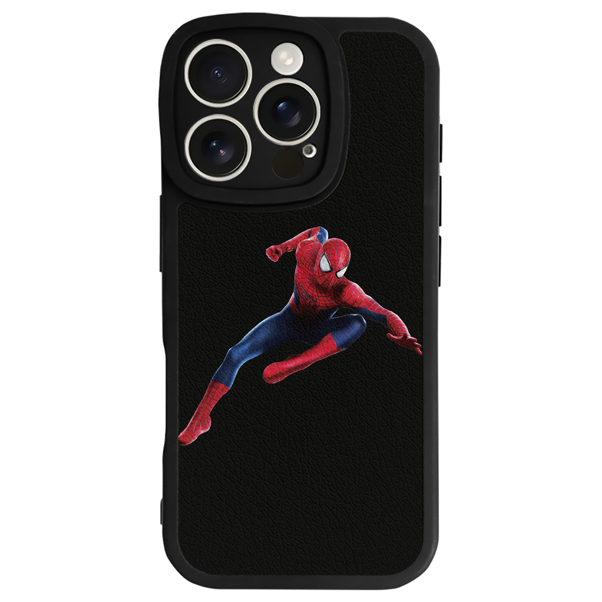 Spider Man スパイダーマン 【iPhone 16シリーズ対応】シリコンスマホケース（レザー調） 材質：シリコン